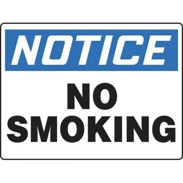 Accuform OSHA NOTICE SMOKING CONTROL SIGN NO MSMK846VA MSMK846VA - main